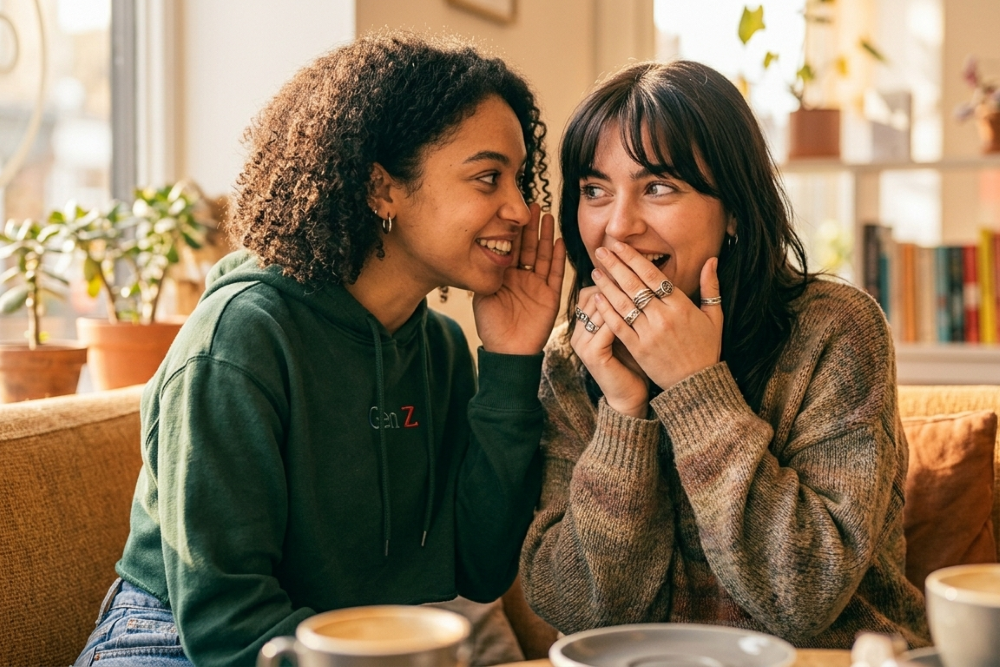 Woran_man_erkennt_dass_aus_einem_Flirt_mehr_geworden_ist_Zwei_Frauen_sitzen_in_einem_Cafe_und_reden_ueber_ihre_Affaere